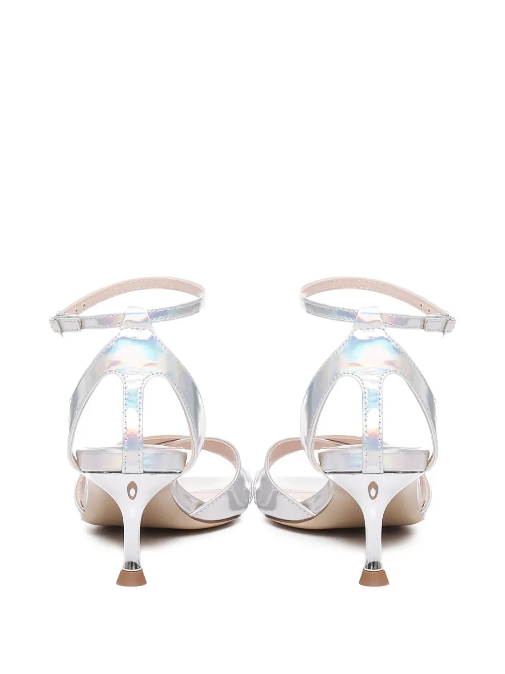 ALCHIMIA iridescent ankle-strap sandals Silver