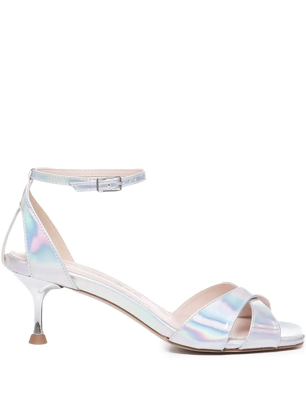 ALCHIMIA iridescent ankle-strap sandals Silver