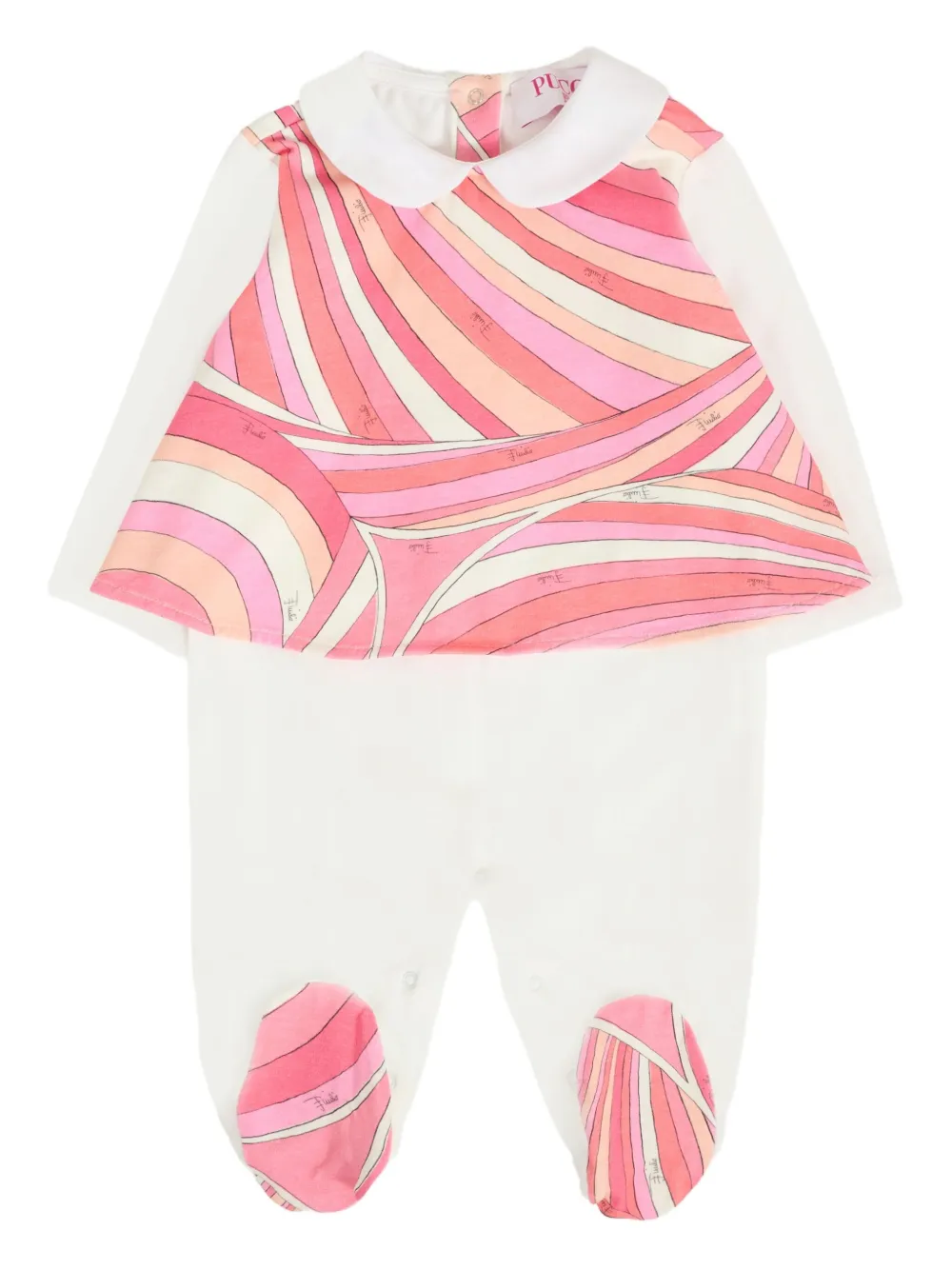 PUCCI Junior swirl-print babygrow set Roze
