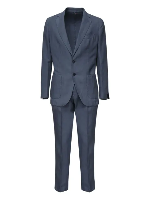 Santaniello linen single-breasted suit