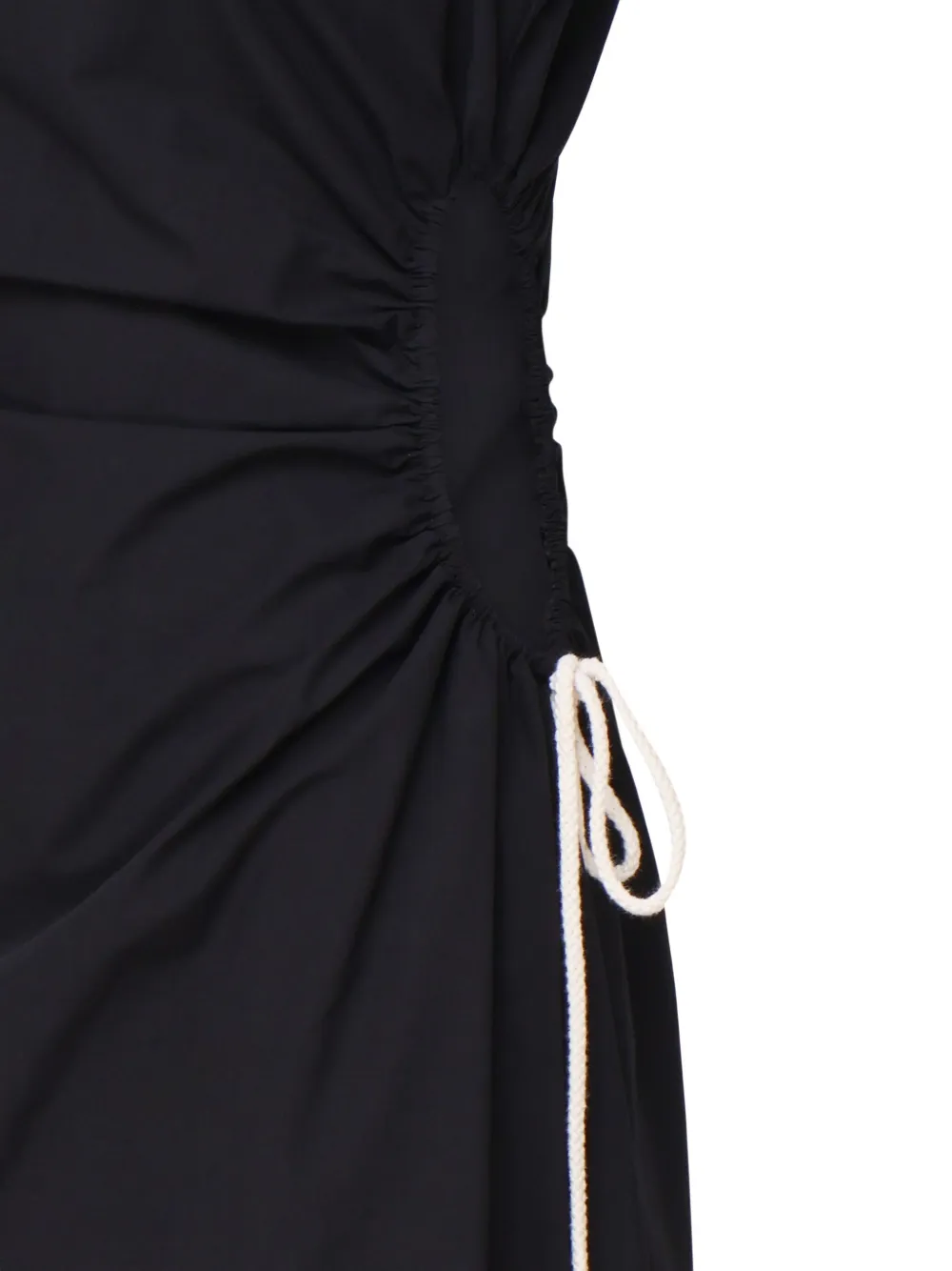 Ottod'Ame side-slit round-neck dress Zwart