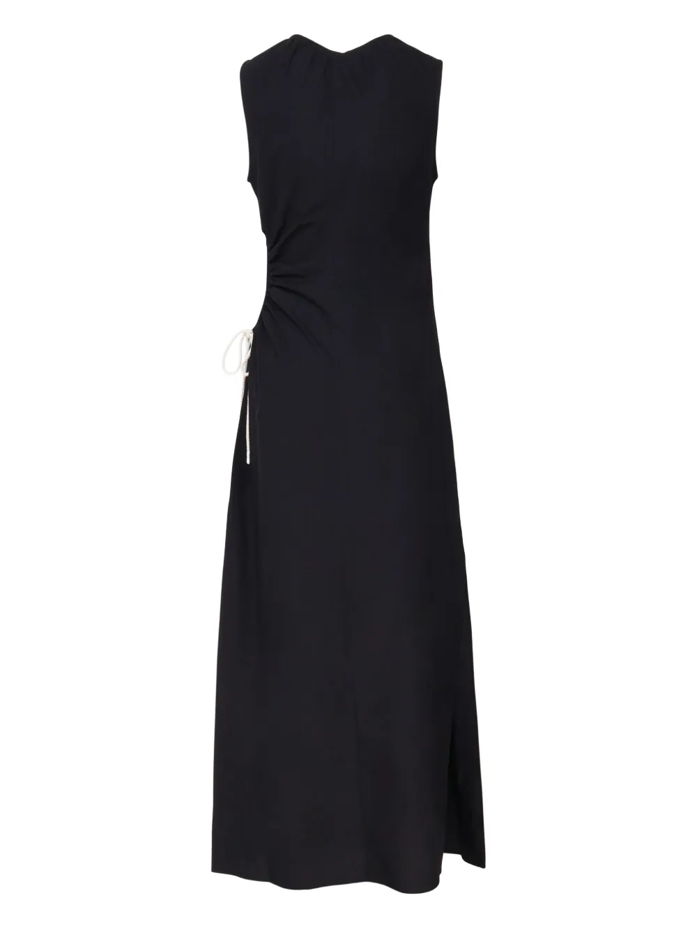 Ottod'Ame side-slit round-neck dress Zwart