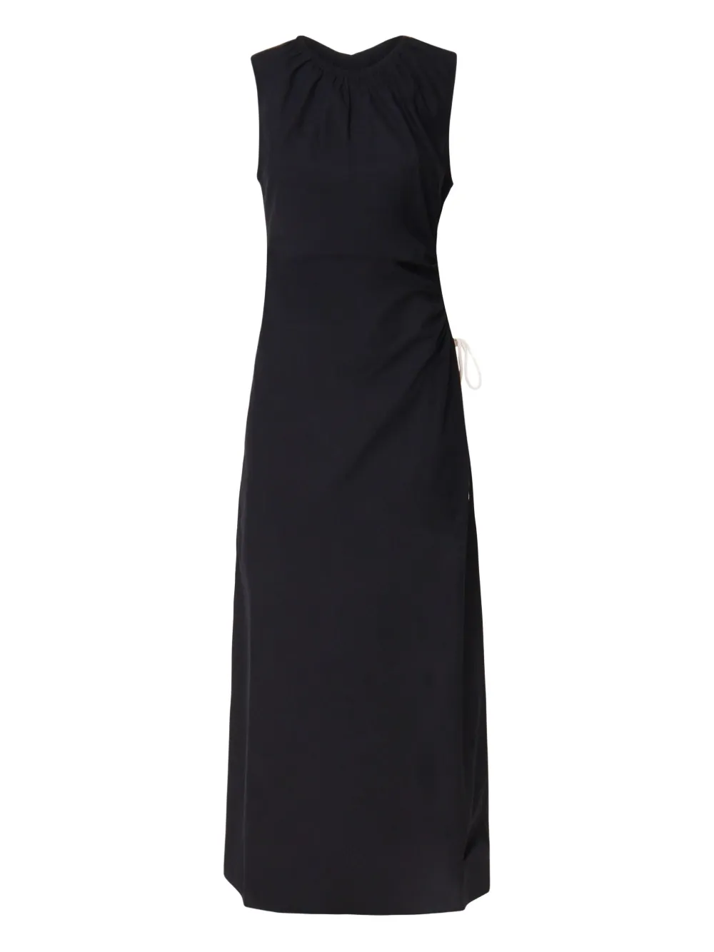 Ottod'Ame side-slit round-neck dress Zwart