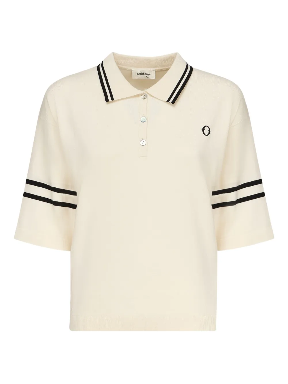 Ottod'ame Stripe-embellished Polo Shirt