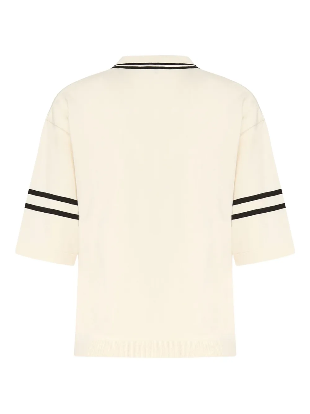 Ottod'Ame Poloshirt verfraaid met strepen - Beige