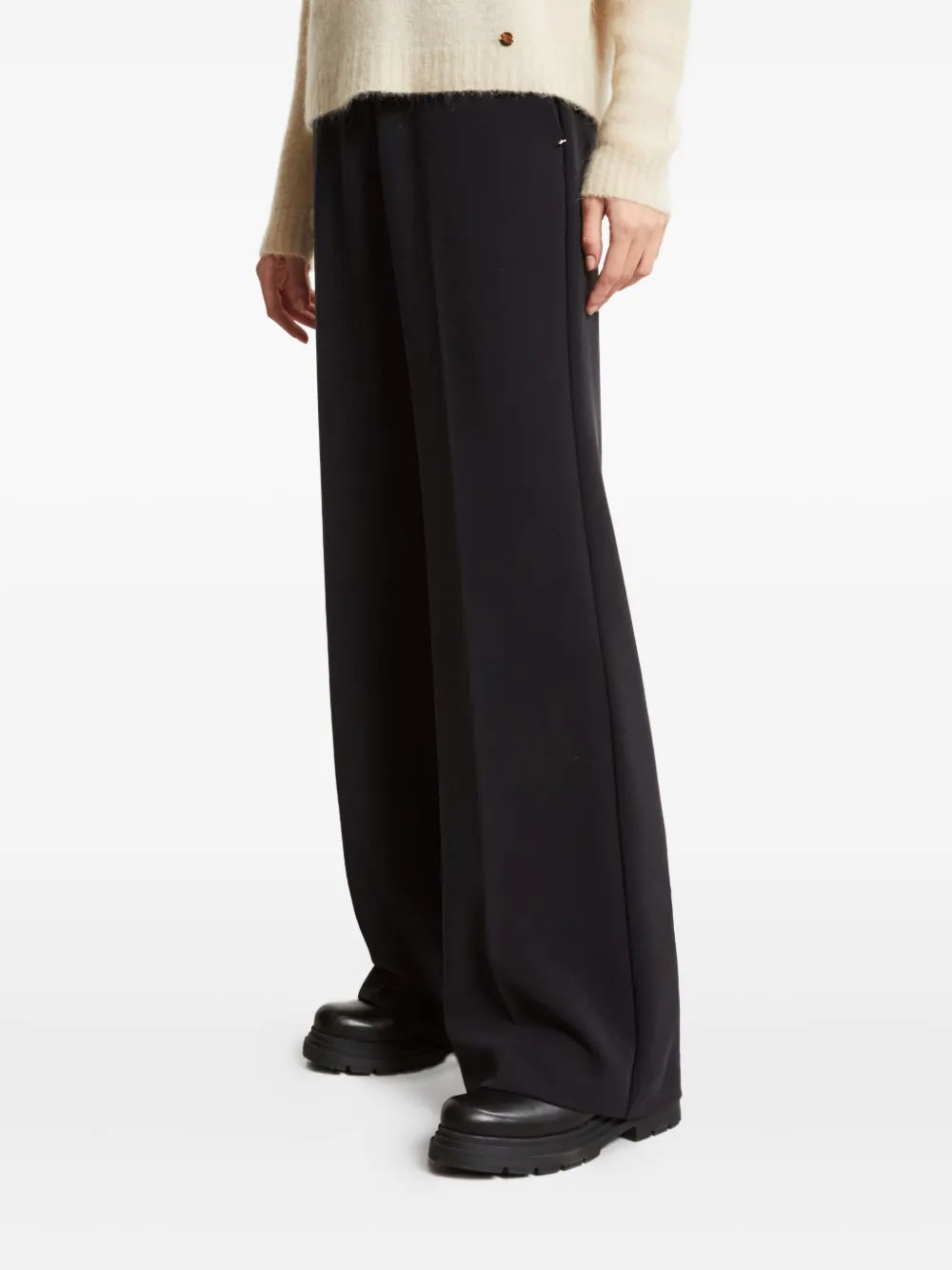 Ottod'Ame Broek met wijde pijpen Zwart
