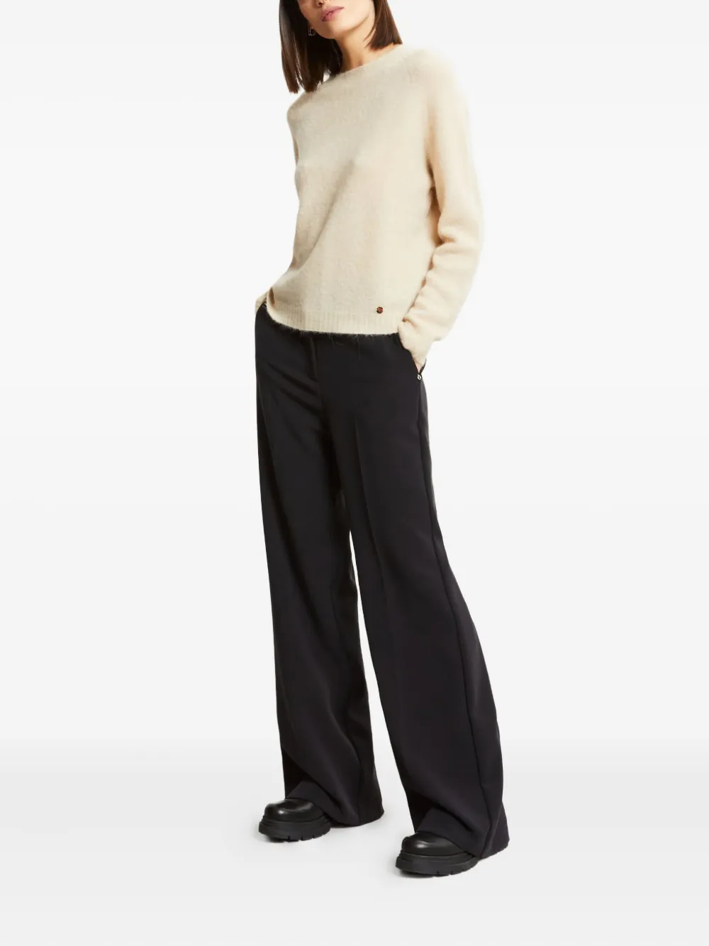 Ottod'Ame wide-leg trousers - Zwart