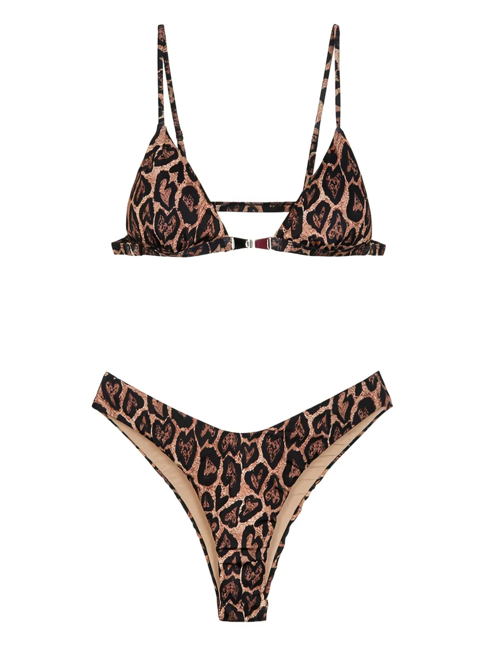 f**k  leopard-print triangle bikini | Brown | Image 1