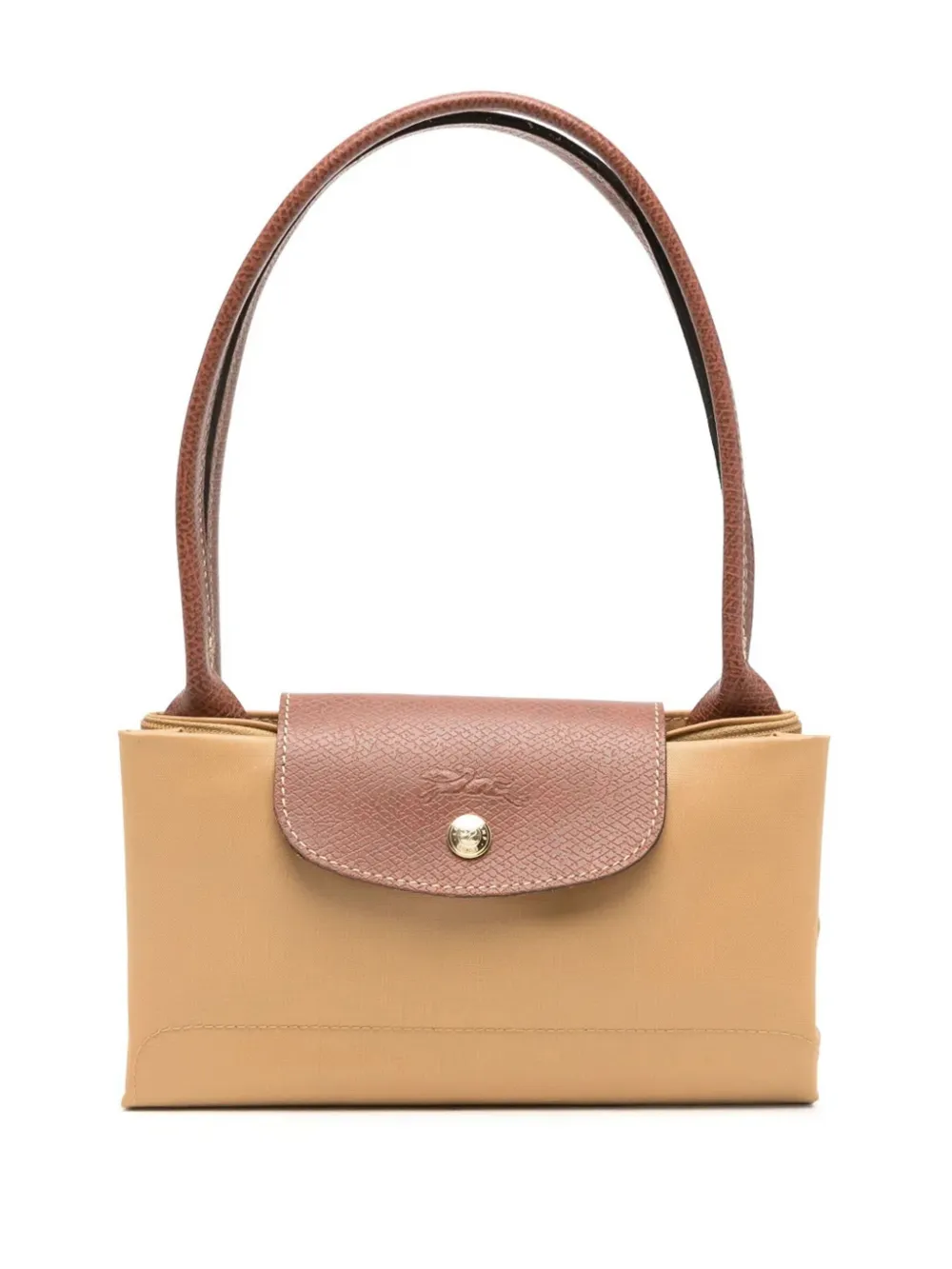 Longchamp Le Pliage leather-trimmed tote bag Bruin