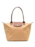 Longchamp Le Pliage leather-trimmed tote bag - Brown
