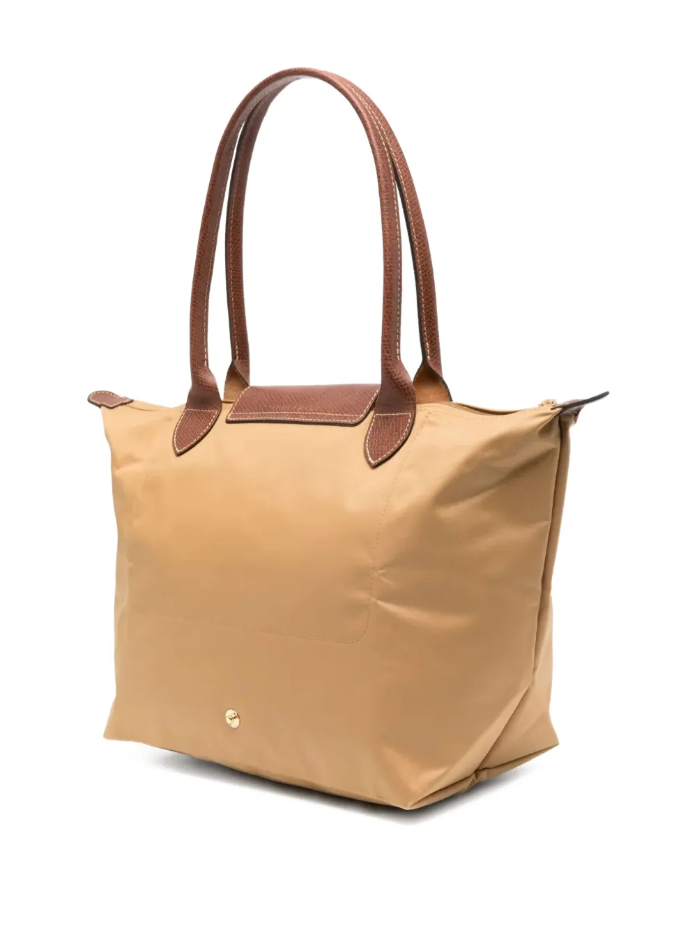 Longchamp Le Pliage leather-trimmed tote bag Bruin