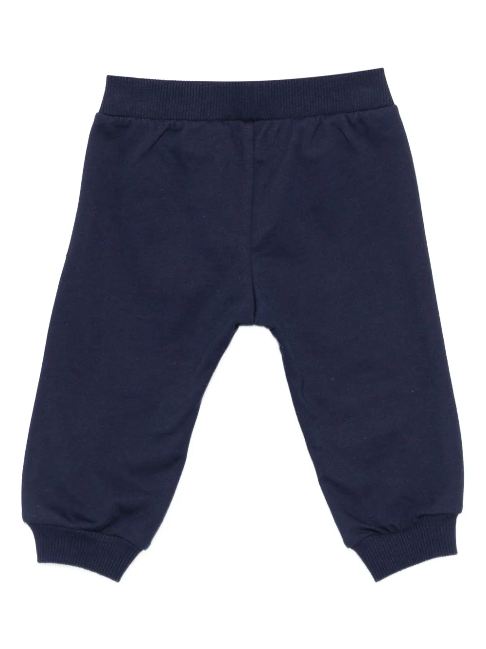 Moschino Kids bear-logo track pants Blauw