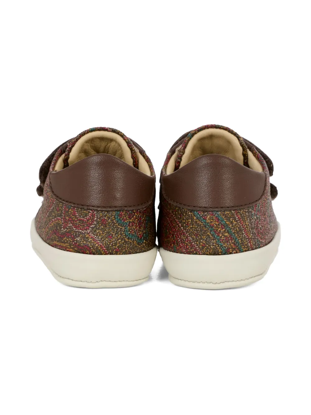 ETRO KIDS paisley-print double strap sneakers Brown