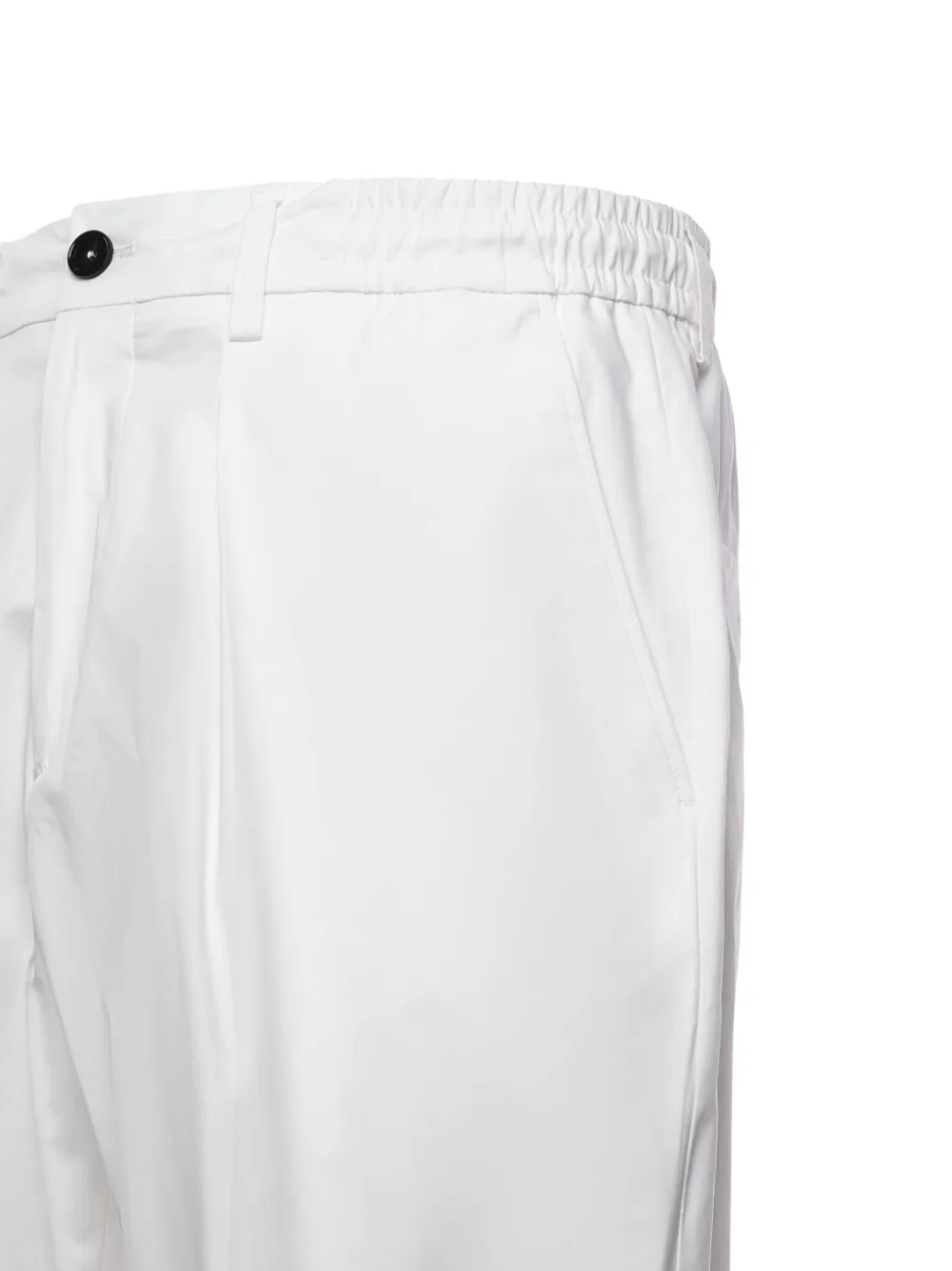 Be Able Pleated Cotton Shorts In White