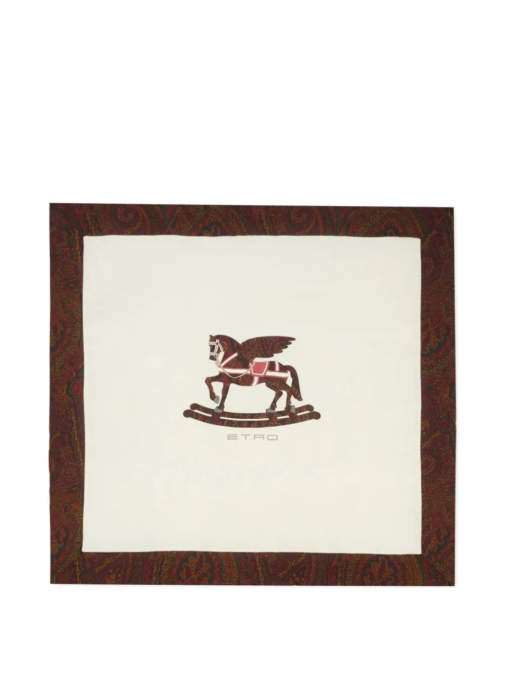 ETRO KIDS Pegaso-detailed blanket Beige