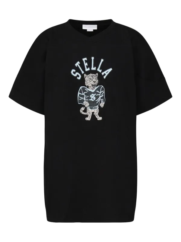Stella McCartney logo-detail Cotton t-shirt Black FARFETCH JO