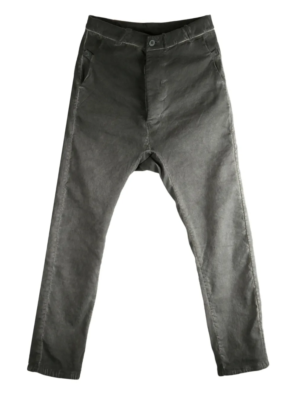 Boris Bidjan Saberi faded drop-crotch trousers Grijs