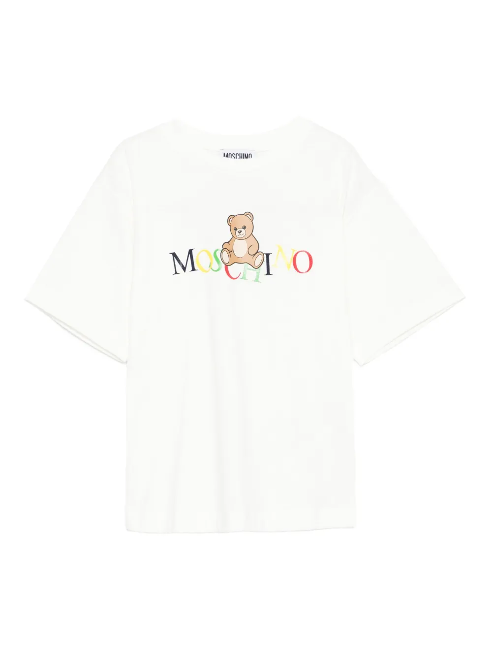 Moschino Kids bear-print T-shirt Wit