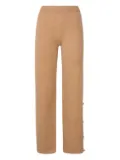 MARIUCCIA MILANO elastic-waist button-detail trousers - Brown
