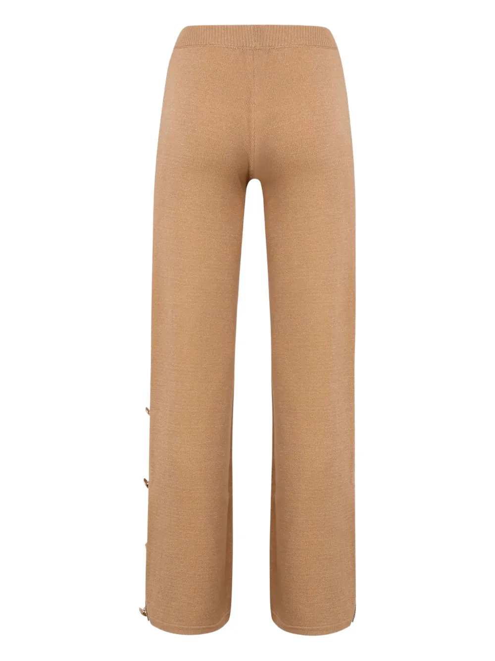 MARIUCCIA MILANO Broek met elastische taille en knoopdetail - Bruin