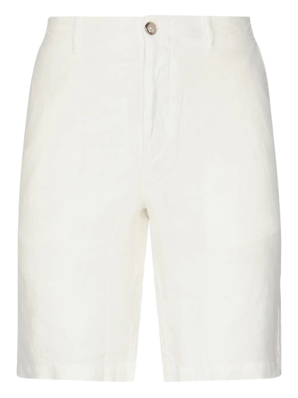 Fedeli Linnen shorts met blaaszak Wit