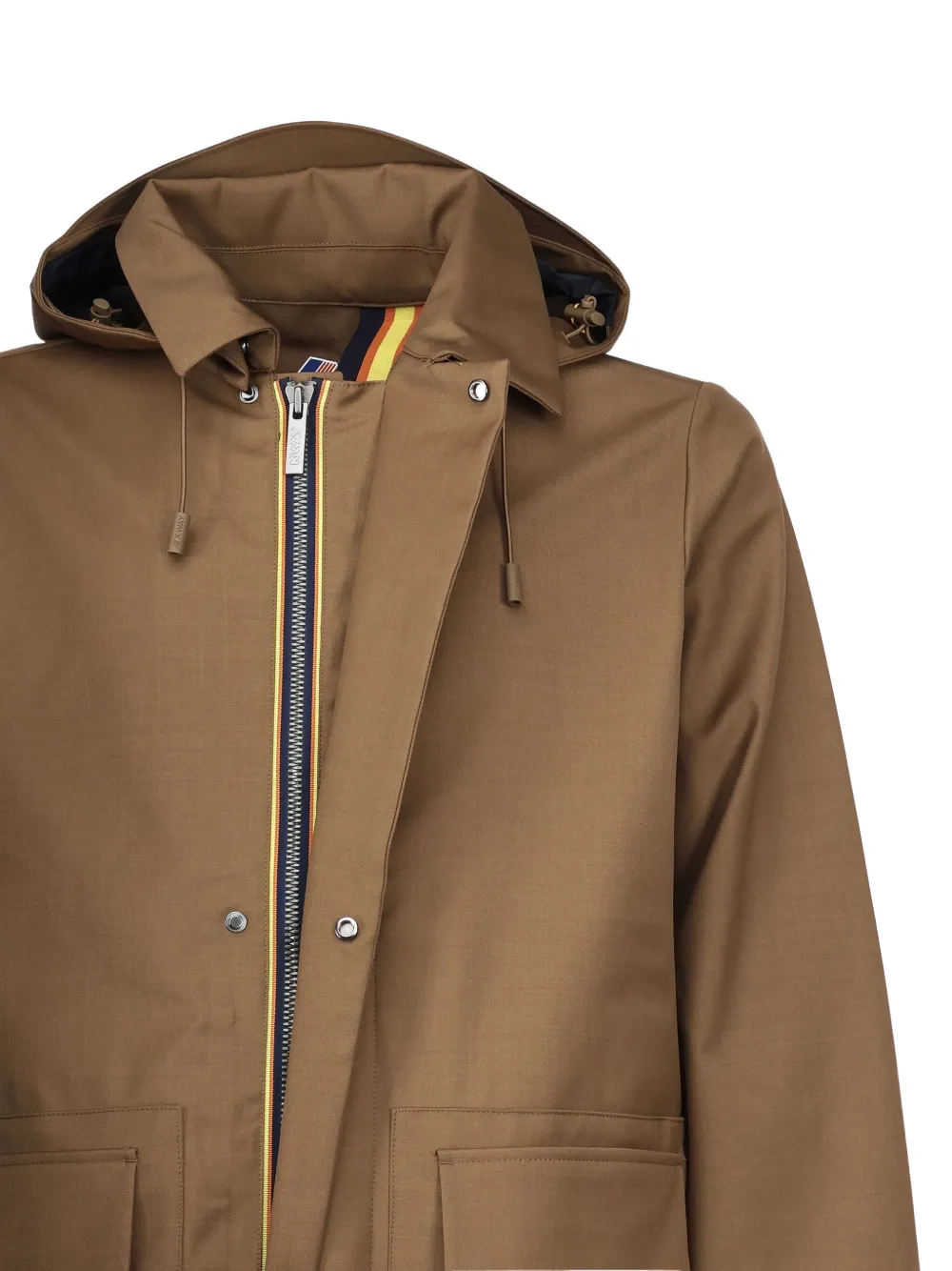 K-Way Poirol hooded zip-front raincoat Beige