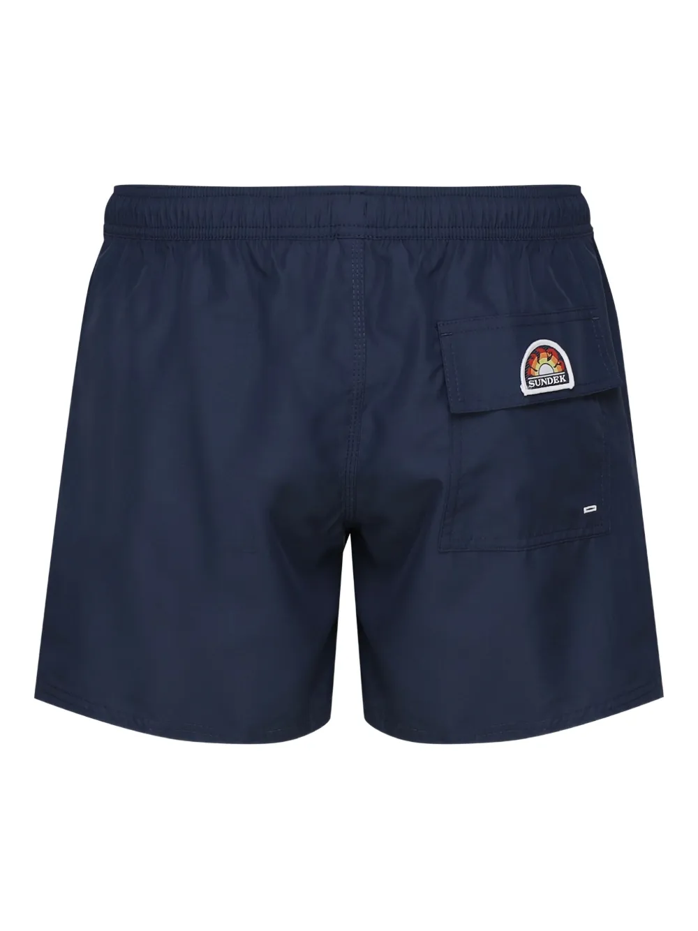 Sundek logo-patch drawstring swim shorts Blauw