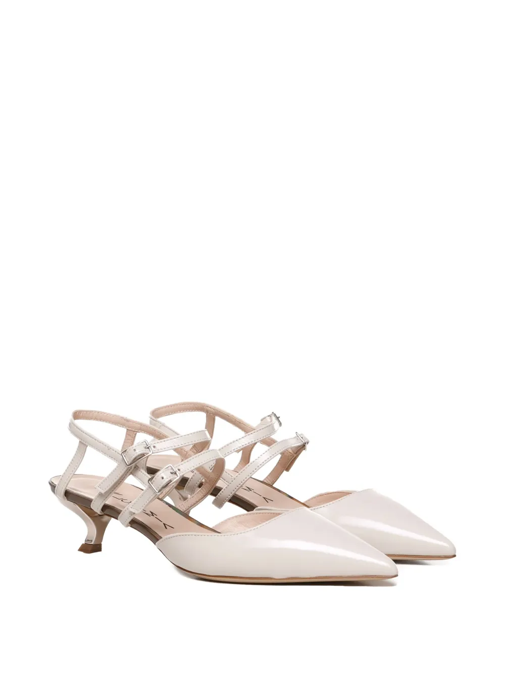 ALCHIMIA buckle-strap pointed-toe pumps White