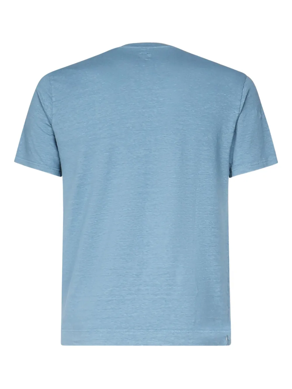 Fedeli Gemêleerd linnen T-shirt met korte mouwen Blauw