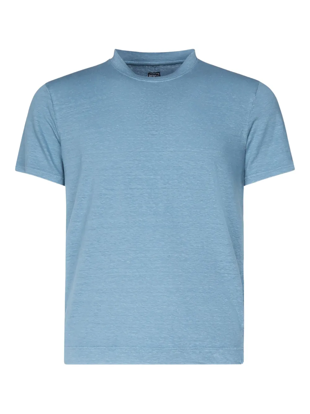 Fedeli melange linen short-sleeved T-shirt - ブルー Fedeli melange linen short-sleeved T-shirt - ブルー