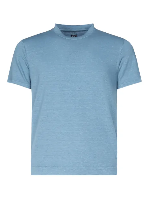 Fedeli melange linen short-sleeved T-shirt