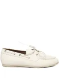 Carmens leather flat-sole loafers - Neutrals