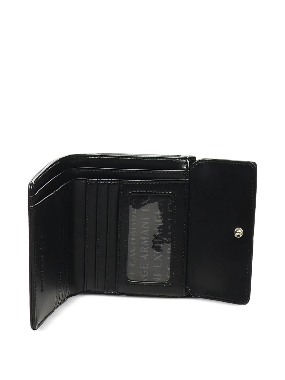 Armani Exchange logo padlock wallet Zwart