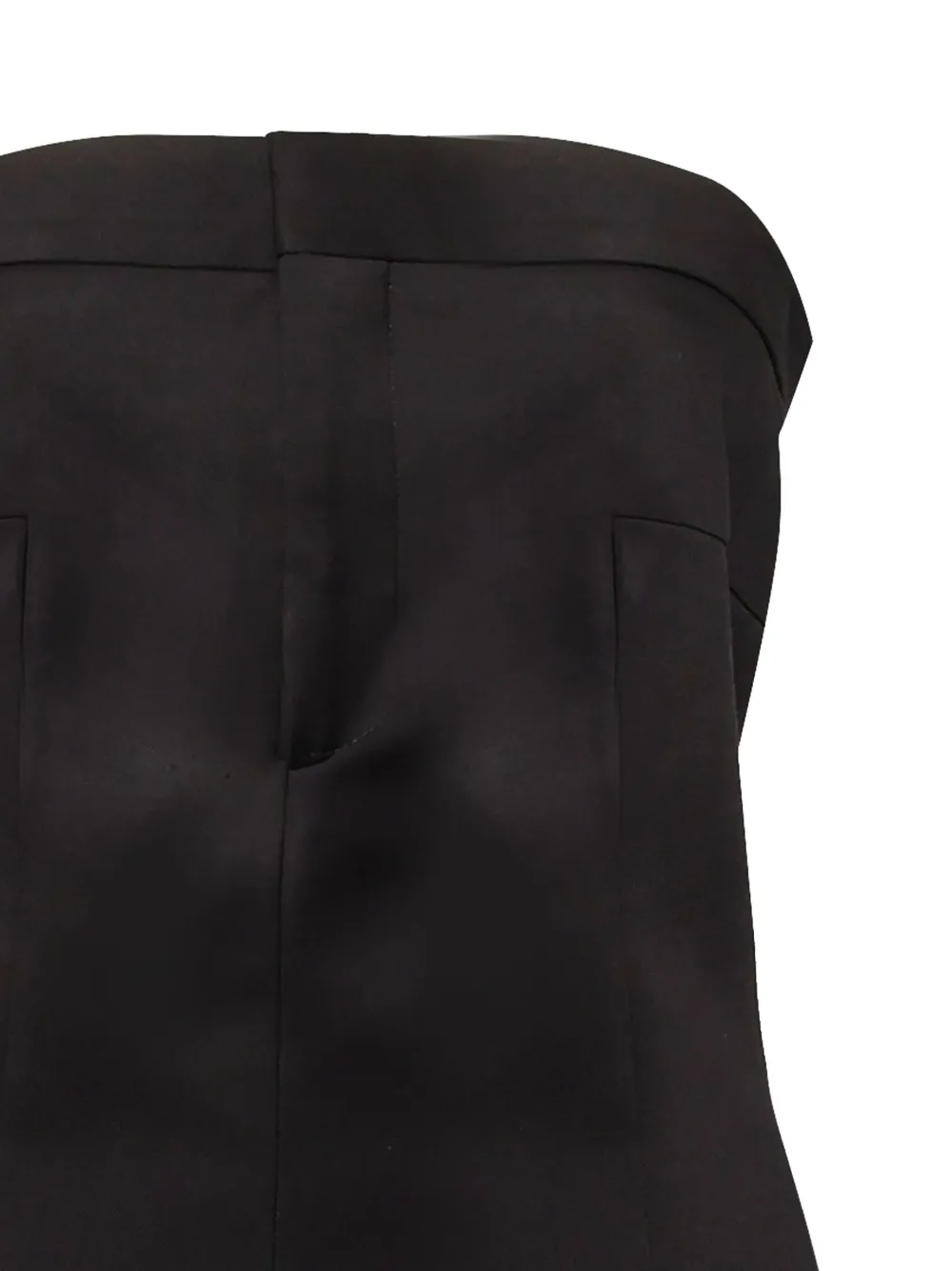 Nineminutes Strapless midi-jurk Zwart