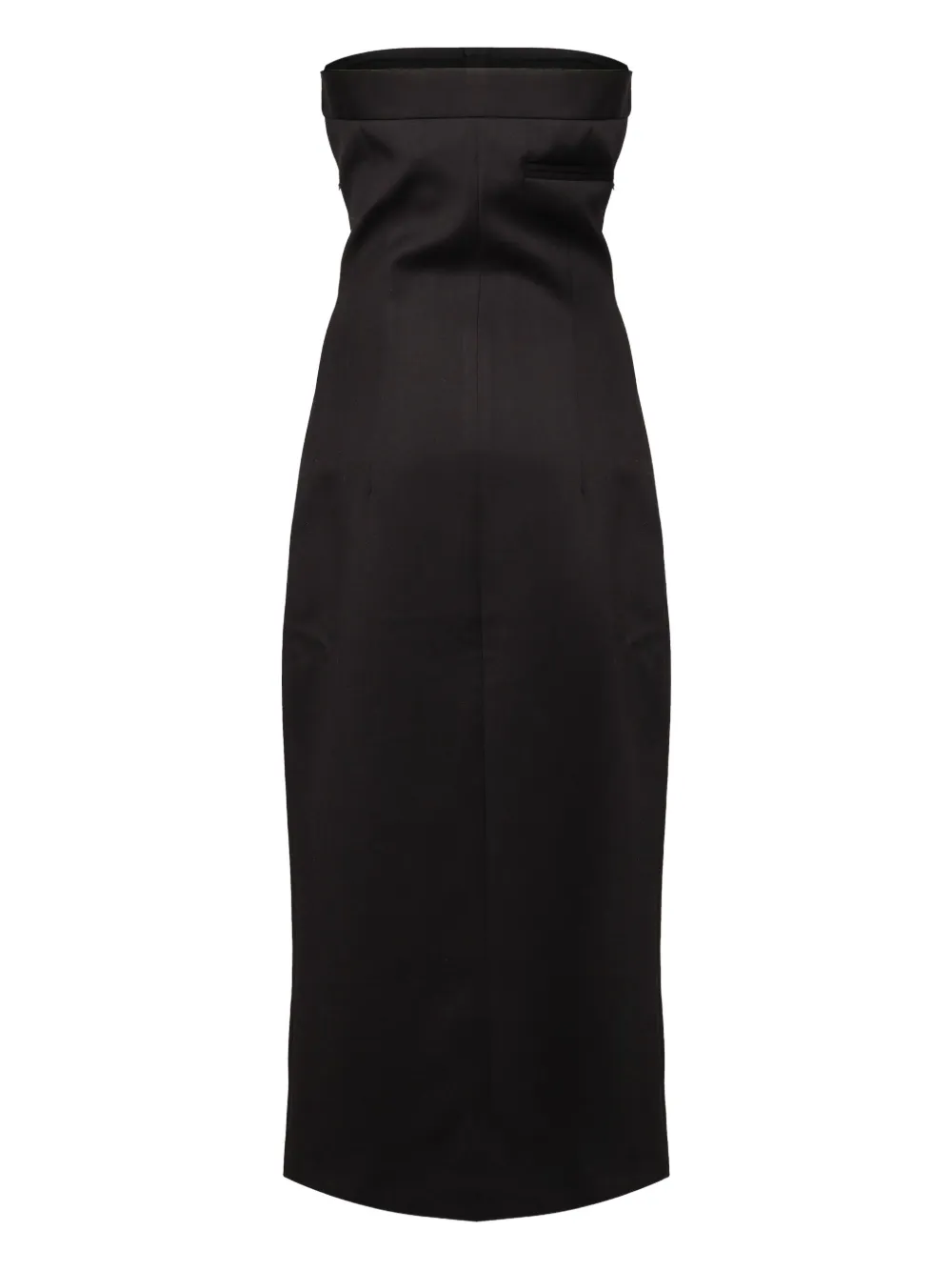 Nineminutes Strapless midi-jurk Zwart