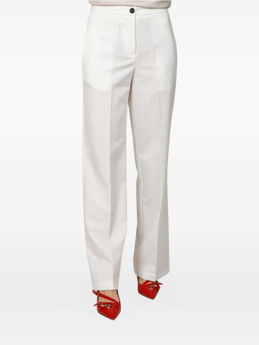 Vicolo Multiple-pockets Trousers In White