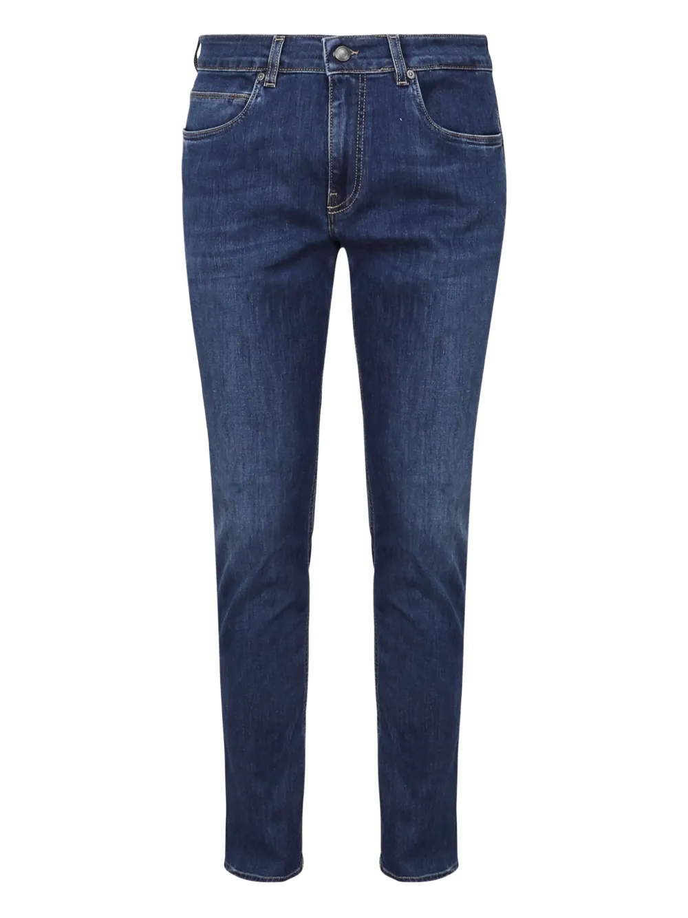 Fay five-pocket logo-patch jeans Blauw