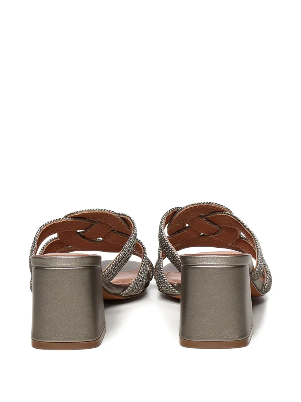 Bibi Lou 60mm braided-strap block-heel sandals Grey