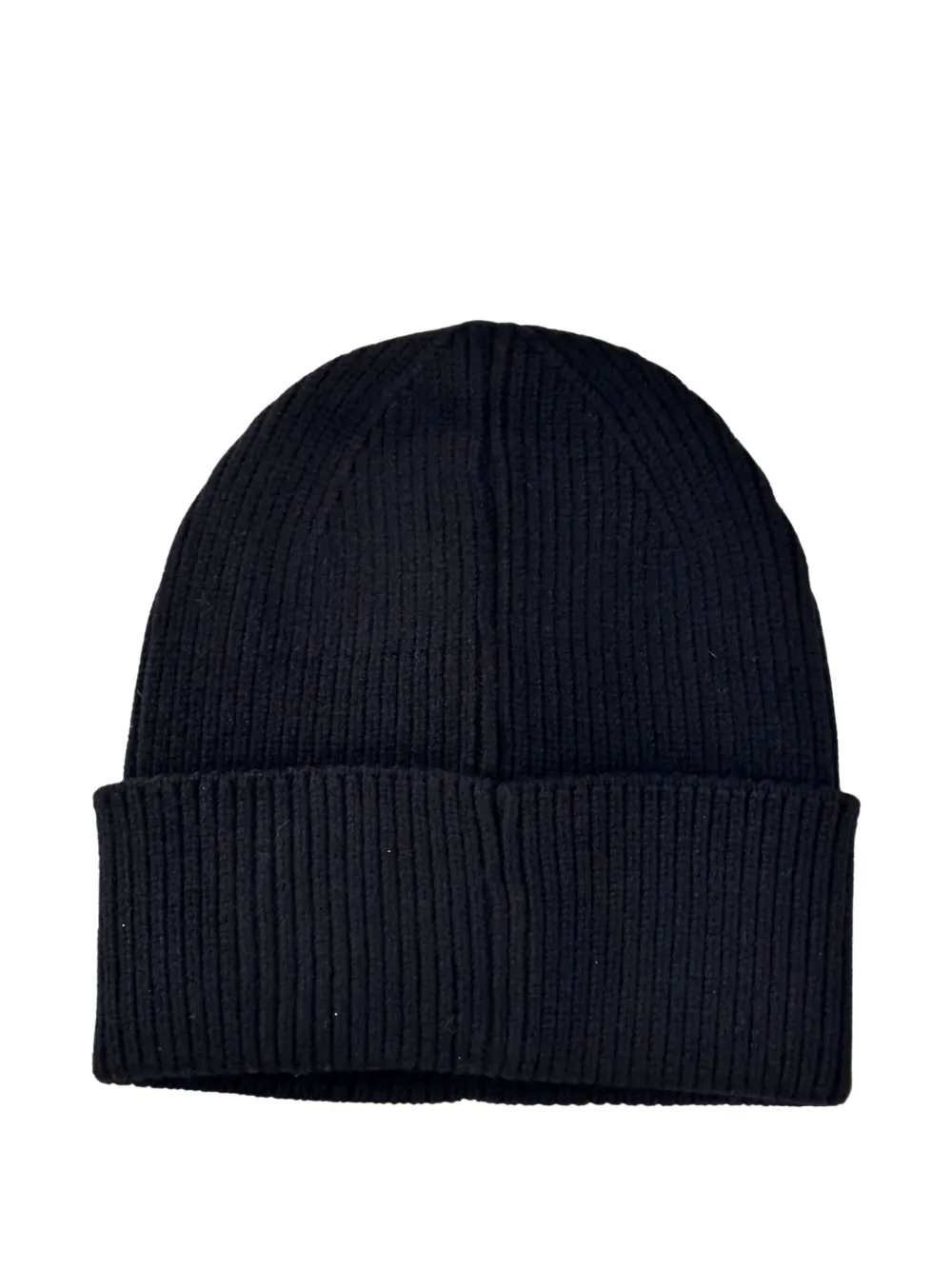 Marc Ellis Mec-181 Logo-plaque Ribbed Beanie In Black