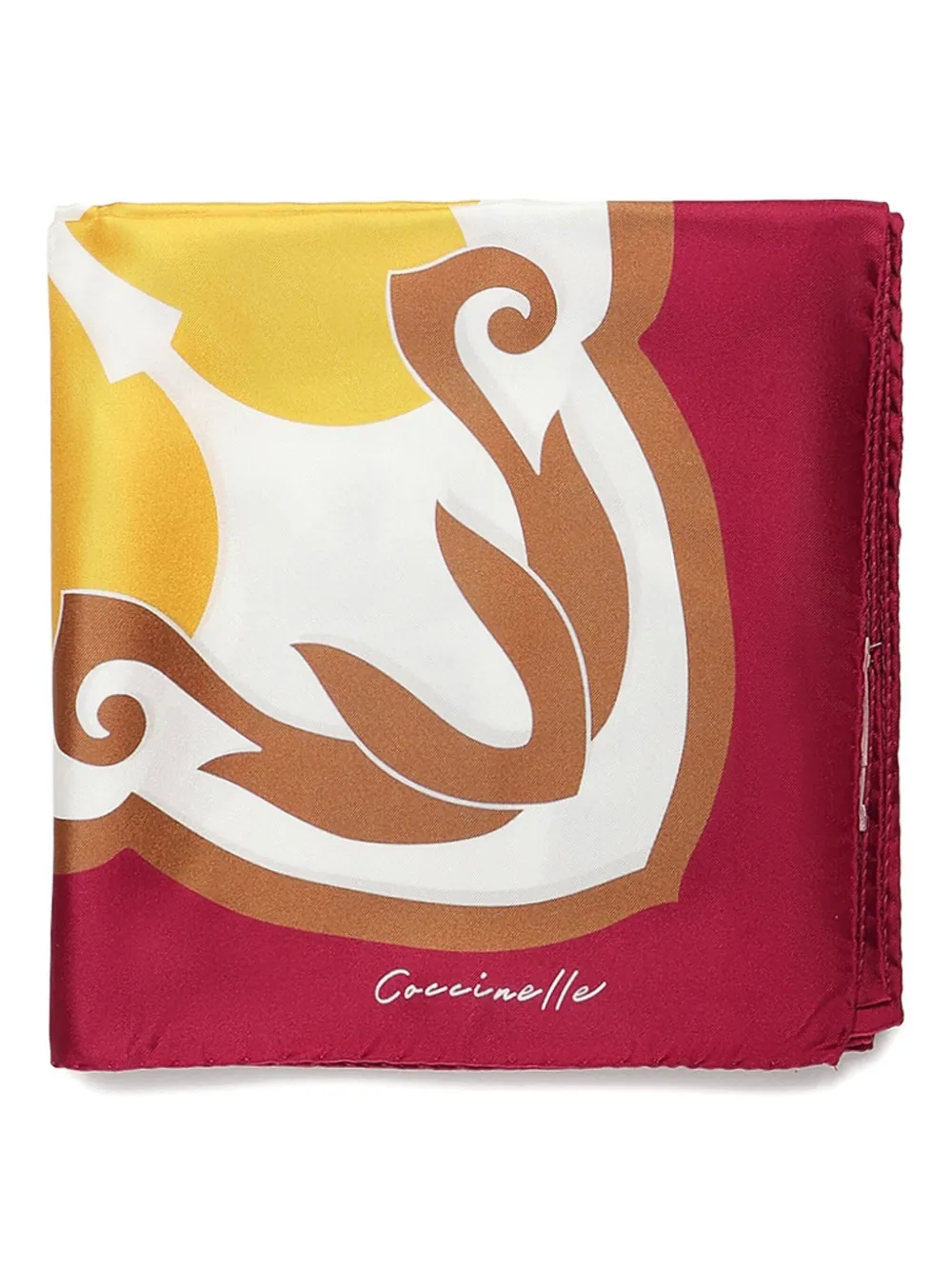 Coccinelle print silk scarf Rood