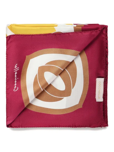 Coccinelle print silk scarf