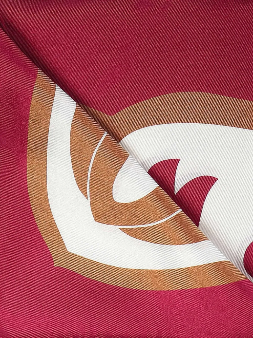 Coccinelle print silk scarf Rood