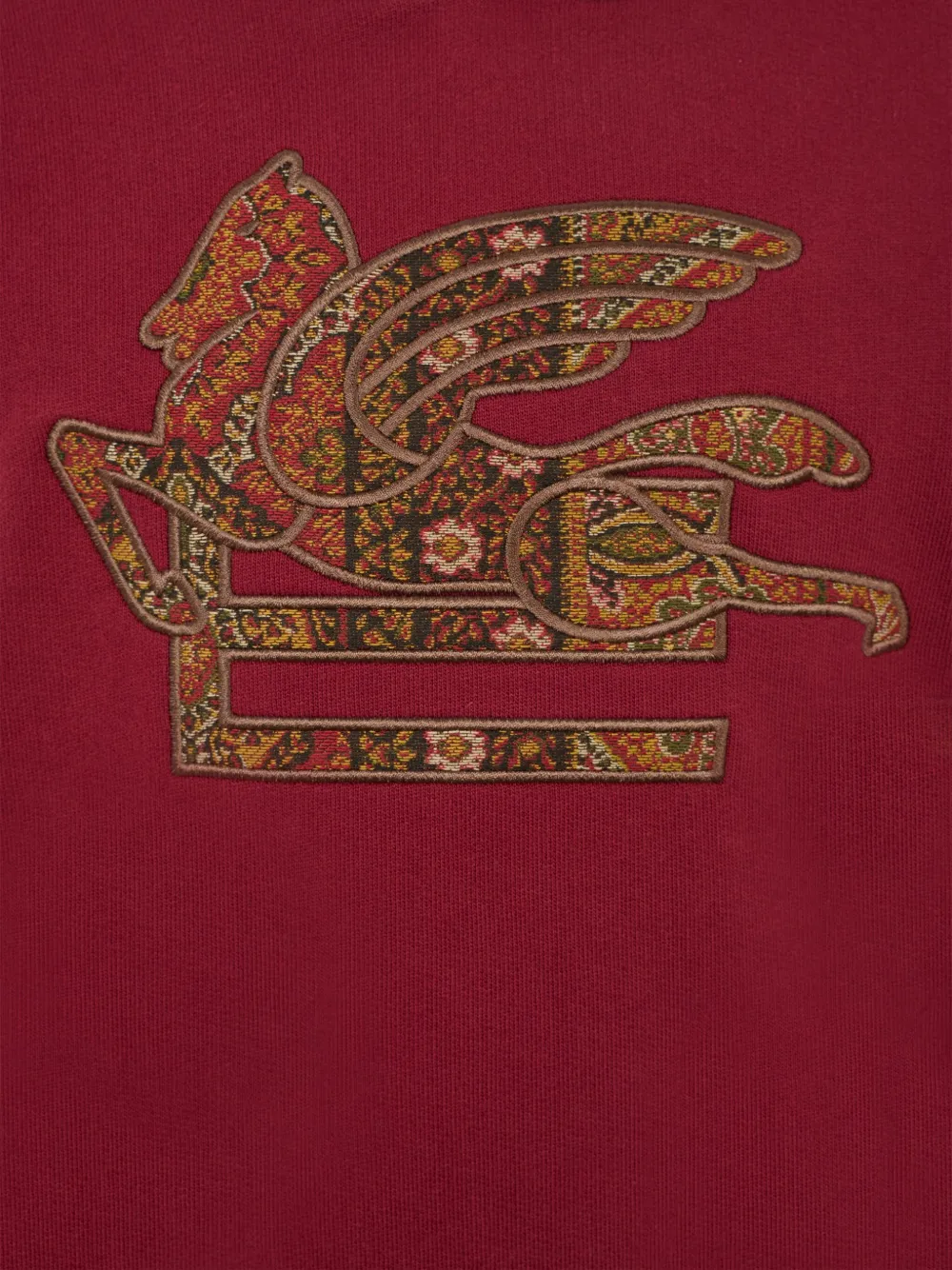 ETRO KIDS Pegaso-embroidered hoodie Rood