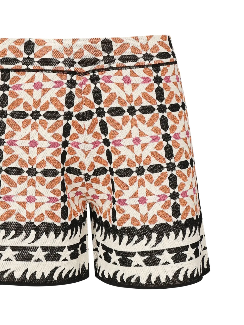 Akep Shorts met geometrisch patroon Beige