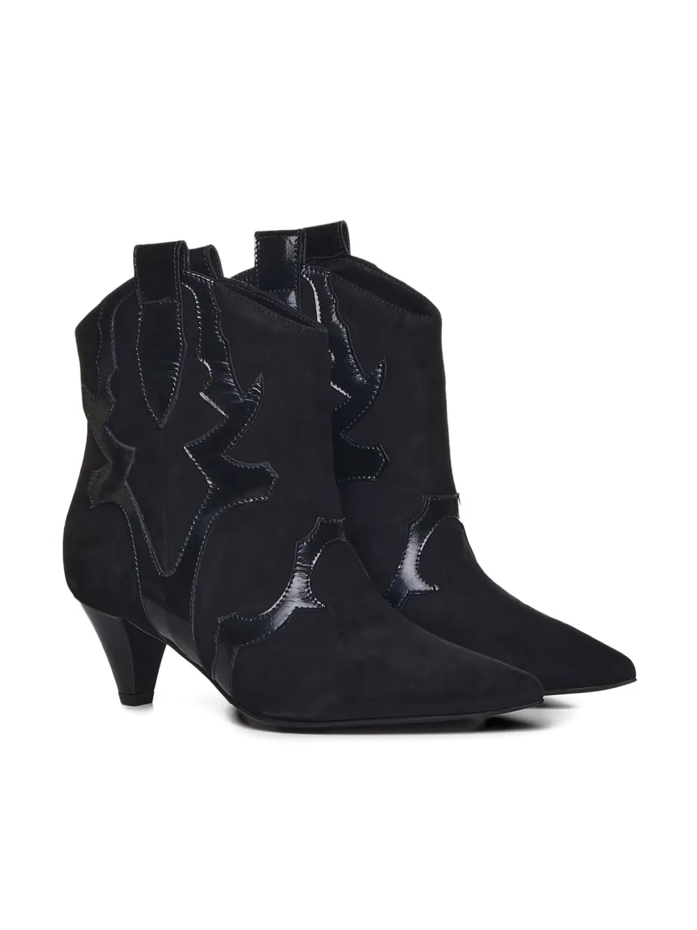 Marc Ellis 90mm leather-details boots Black