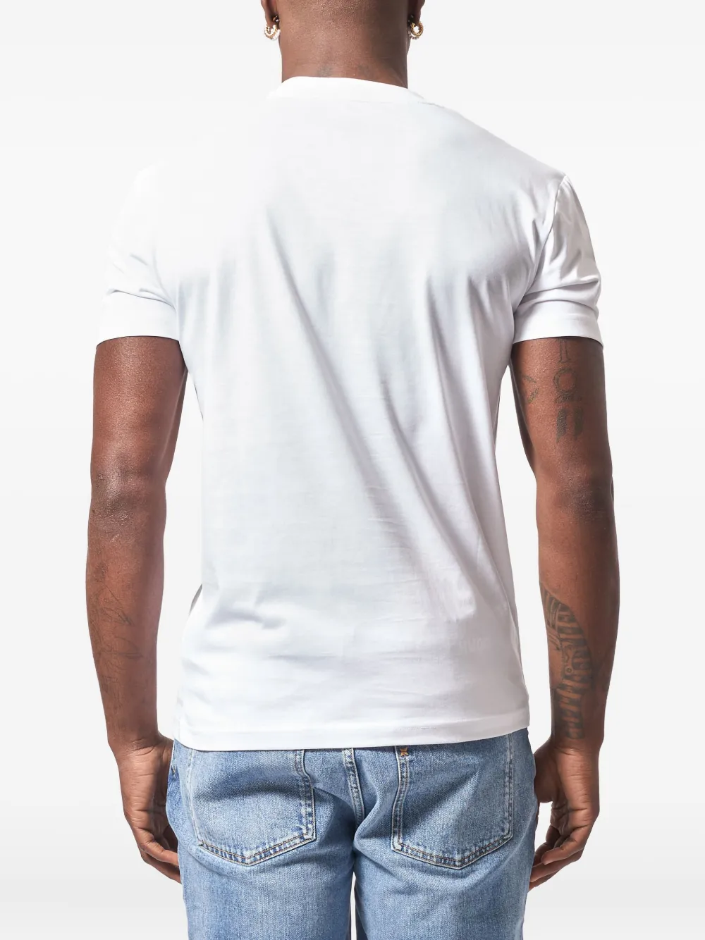 John Richmond T-shirt met logo-reliëf Wit