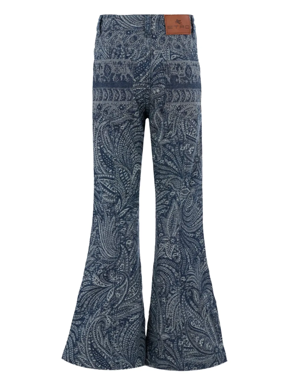ETRO KIDS paisley flared jeans Blauw