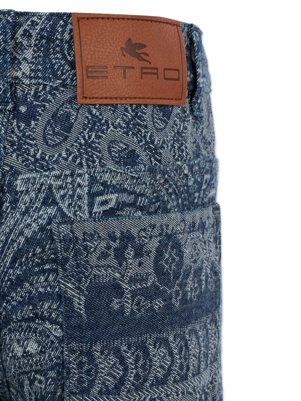 ETRO KIDS paisley flared jeans Blauw