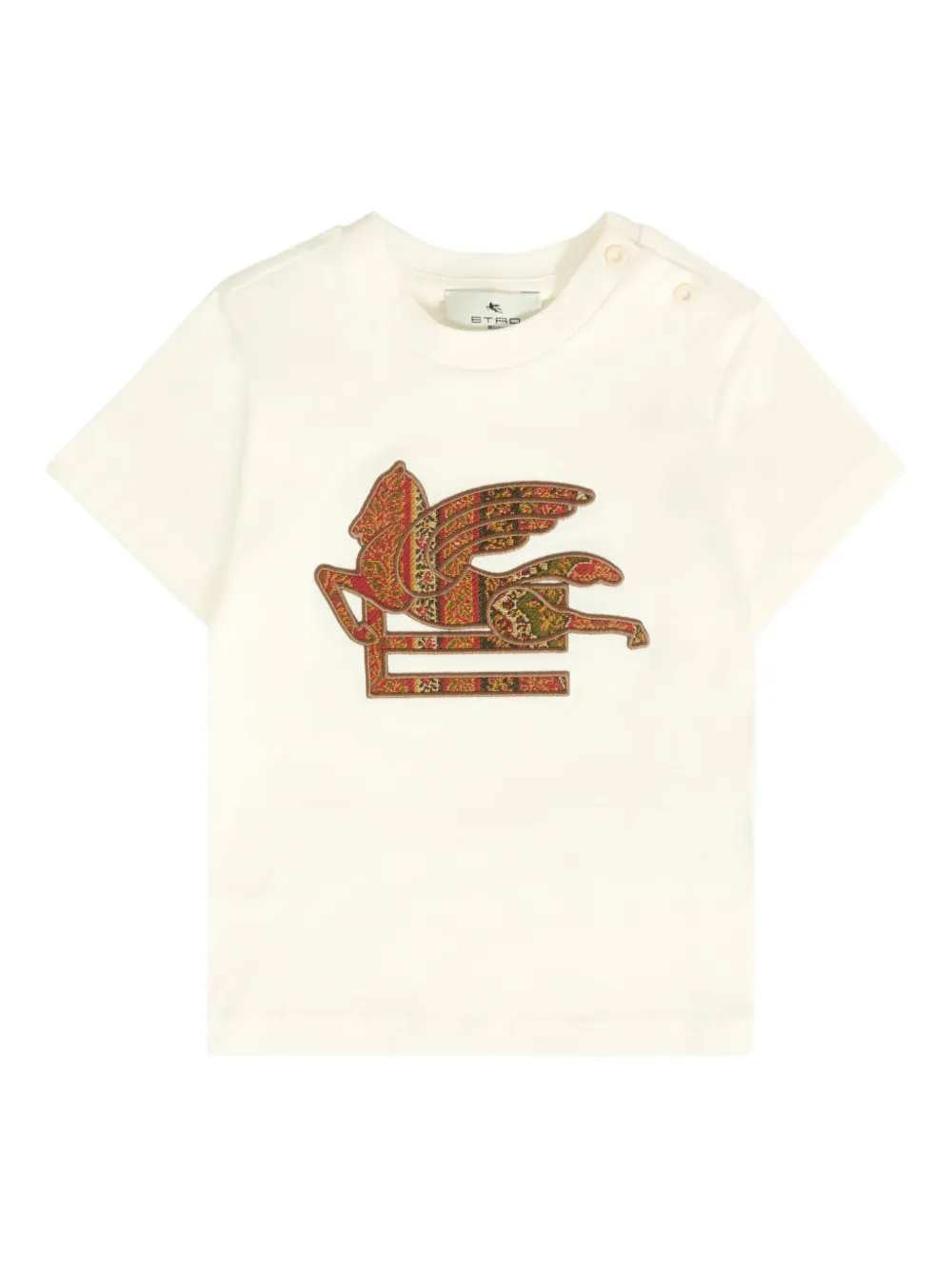 ETRO KIDS Pegasp-patch T-shirt Beige