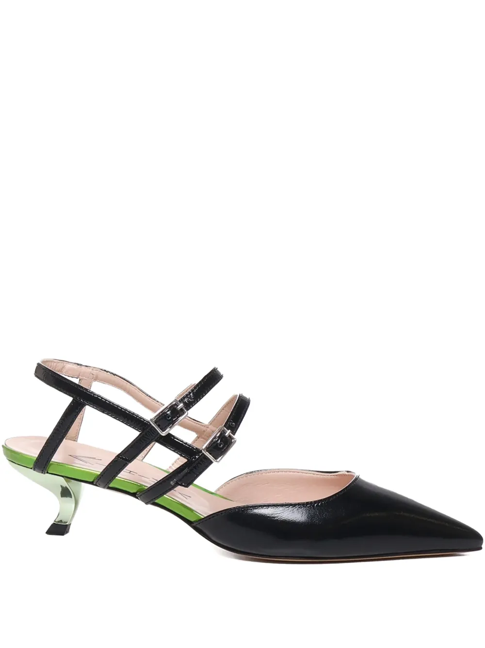 ALCHIMIA buckle-strap stiletto pumps Black